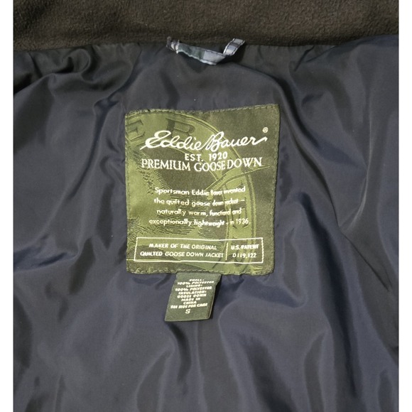 Eddie Bauer Premium Goose Down Puffer Vest Full Zip Womens Small Plaid Quilted - Picture 7 of 11